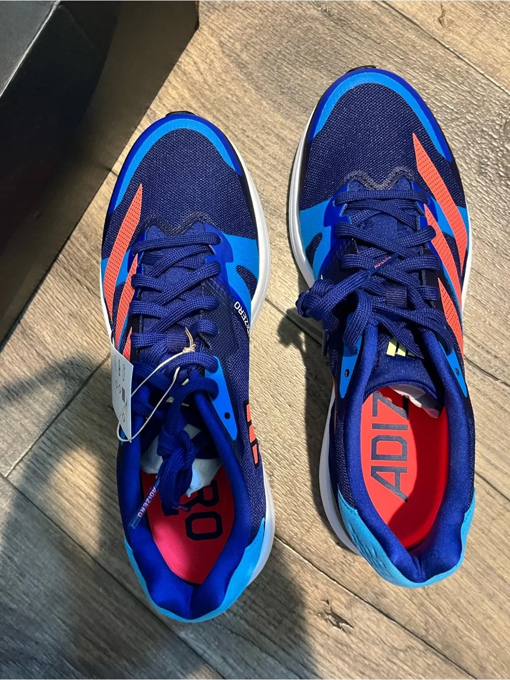 adidas Men’s Navy Blue and Orange Athletic Running Shoes